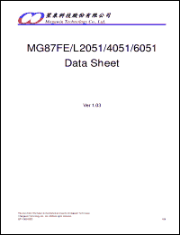 Click here to download MG87FL2051AS20 Datasheet