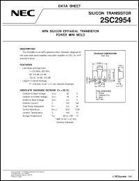 Click here to download 2SC2954-T2 Datasheet