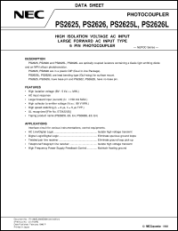 Click here to download PS2626 Datasheet