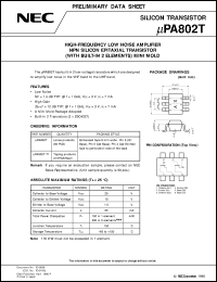 Click here to download UPA802T Datasheet