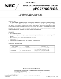 Click here to download UPC2775GR Datasheet