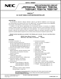 Click here to download UPD703015AYGC-XXX-8EU Datasheet