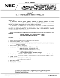 Click here to download UPD703033AYGC-XXX-8EU Datasheet