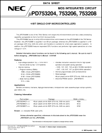 Click here to download UPD753206GT-XXX-E2 Datasheet