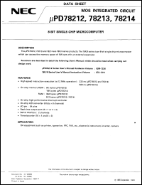 Click here to download UPD78213CW Datasheet