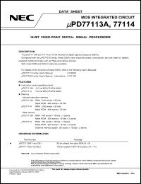 Click here to download uPD77114GC-xxx-9EU Datasheet