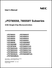 Click here to download uPD780054GC-xxx-8BT Datasheet