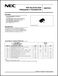 Click here to download NE97833-T1 Datasheet