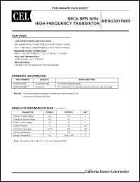 Click here to download NESG3031M05-T1 Datasheet