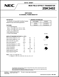 Click here to download 2SK3402 Datasheet