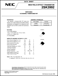 Click here to download 2SK3992 Datasheet