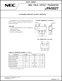 Click here to download UPA502T Datasheet