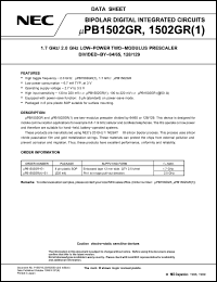 Click here to download UPB1502GR1 Datasheet