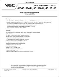 Click here to download UPD45128841 Datasheet