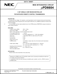 Click here to download UPD6604 Datasheet