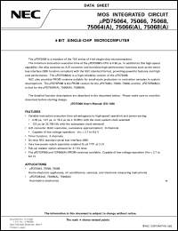 Click here to download UPD75068CUA Datasheet