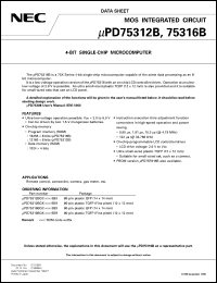 Click here to download UPD75316B Datasheet