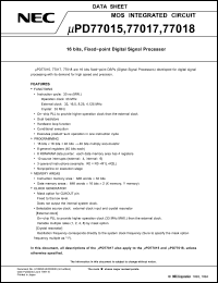 Click here to download UPD77018GC Datasheet