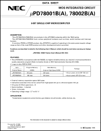 Click here to download UPD78018F Datasheet