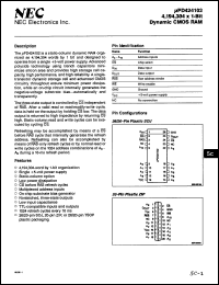 Click here to download UPD424102LA10 Datasheet