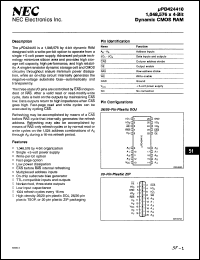 Click here to download UPD424410LA60 Datasheet