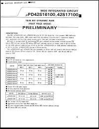 Click here to download UPD42S17100V70 Datasheet