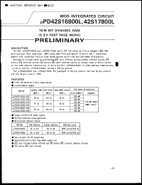 Click here to download UPD42S16800LG5M-A60 Datasheet