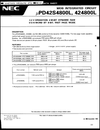 Click here to download UPD42S4800LLE-A80 Datasheet