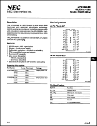 Click here to download UPD43254BCR20 Datasheet