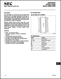 Click here to download UPD43256AGU85LL Datasheet