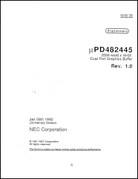 Click here to download UPD482445LGW80 Datasheet