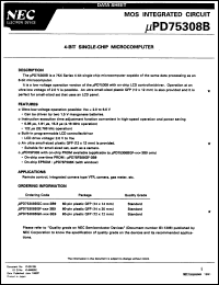 Click here to download UPD75308GF-XXX3B9 Datasheet