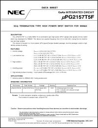 Click here to download UPG2157T5F Datasheet