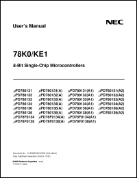 Click here to download PD78F0138A1 Datasheet