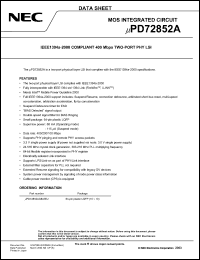 Click here to download UPD72852AGB-8EU Datasheet