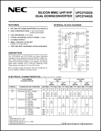 Click here to download UPC2744GSG20 Datasheet