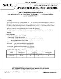 Click here to download UPD23C128080BL Datasheet