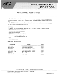 Click here to download UPD71054-10 Datasheet