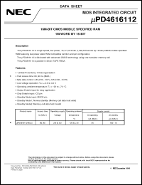 Click here to download UPD4616112F9-BC80-BC2 Datasheet