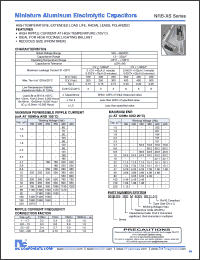 Click here to download NRB-XS101M250V16X20F Datasheet