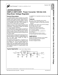 Click here to download LM2594HV5.0MDC Datasheet