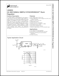 Click here to download LM2852XMXA-1.0 Datasheet