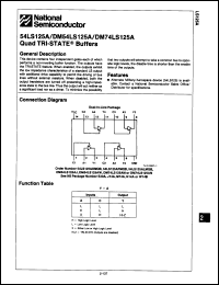 Click here to download DM54LS125W/883B Datasheet