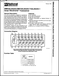 Click here to download DM54ALS245AJ/883B Datasheet