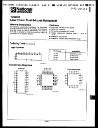 Click here to download 100163FC Datasheet