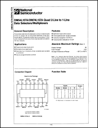 Click here to download DM74L157AN Datasheet