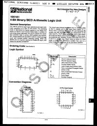 Click here to download 100181DCQR Datasheet