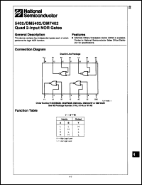 Click here to download DM5402W/883C Datasheet