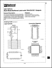 Click here to download 74F412DC Datasheet