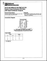 Click here to download DM54LS136J/883 Datasheet